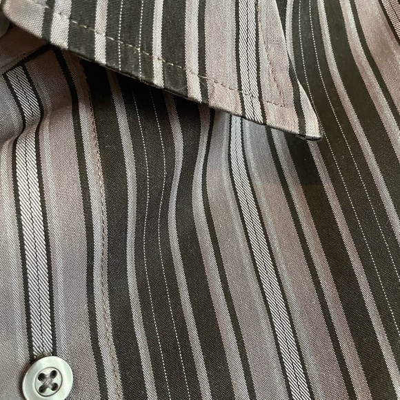 Synrgy short sleeve casual dress shirt XL grey/black - Picture 3 of 5